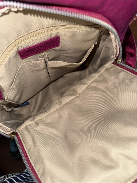 American Leather Co. Magenta/plum Leather Backpack main image 4